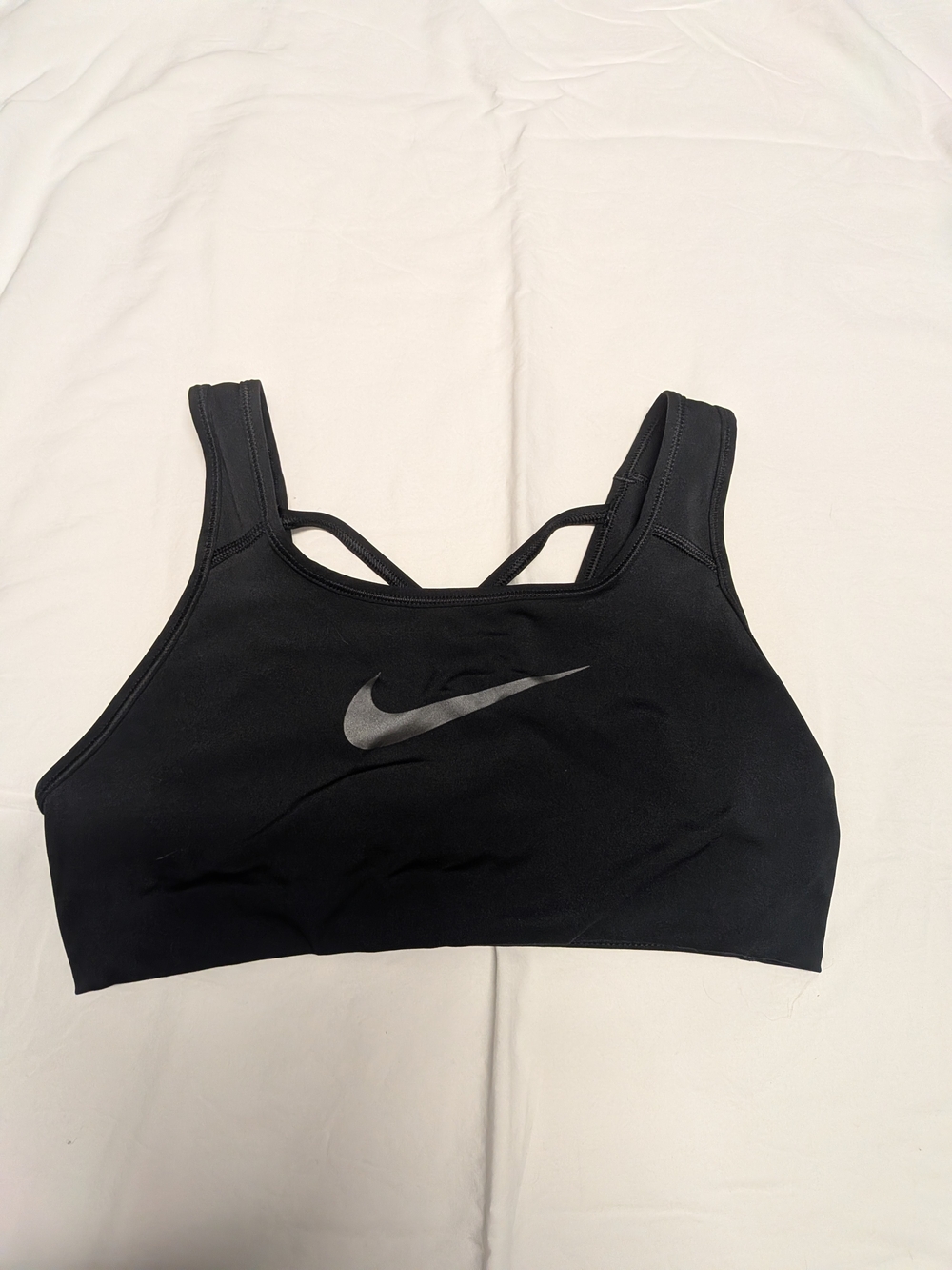 Nike Black Sports Bra with Reflective Swoosh